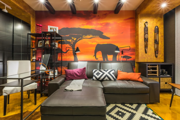 chambre de style safari