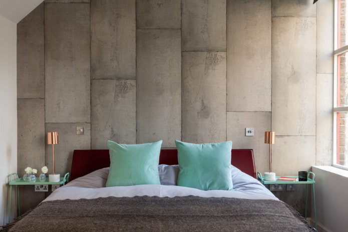 mur de style loft sous béton