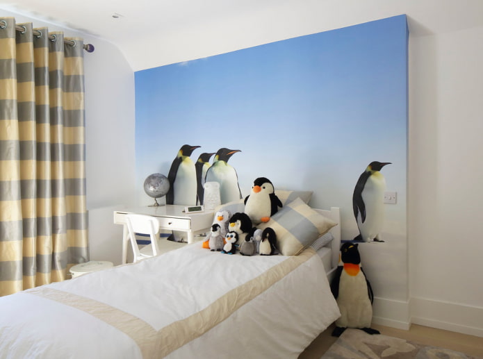 pingouins sur des photos murales