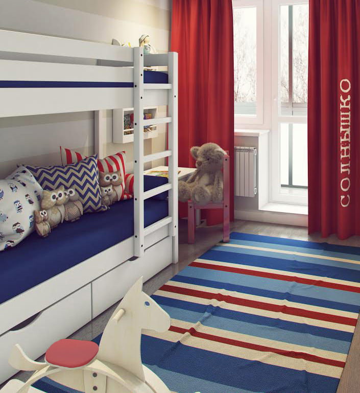 conception d'une chambre d'enfants 9,5 m². m.