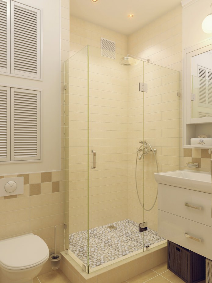 Salle de bain avec douche 3,5 m² m.