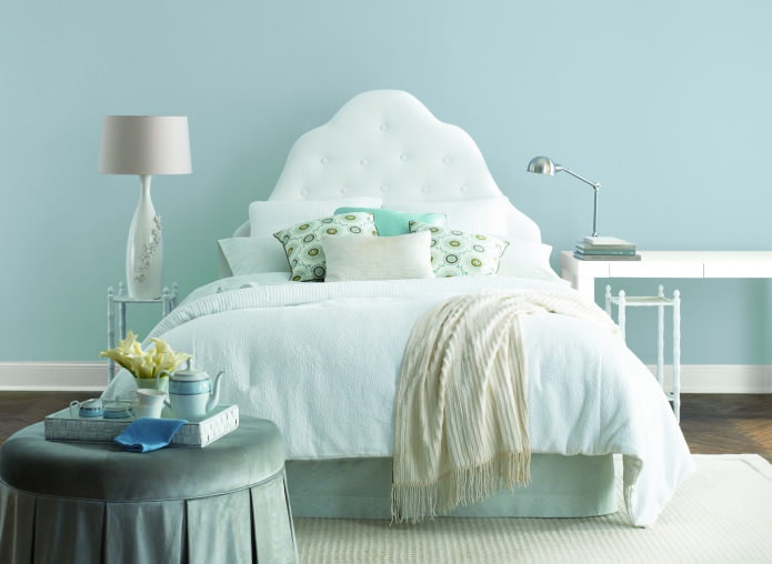 conception de chambre aux couleurs turquoise pastel