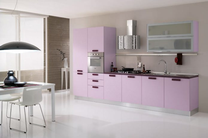 conception de cuisine lilas