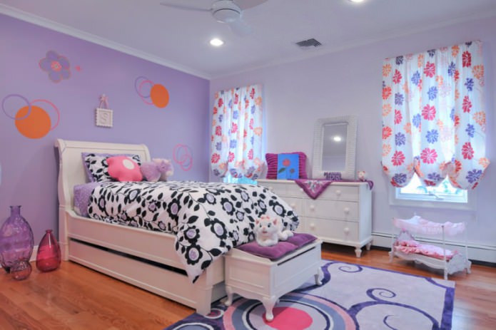 chambre lilas pour filles