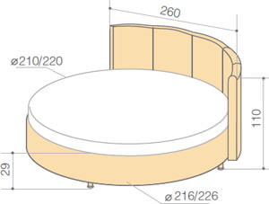 tailles de lit rond