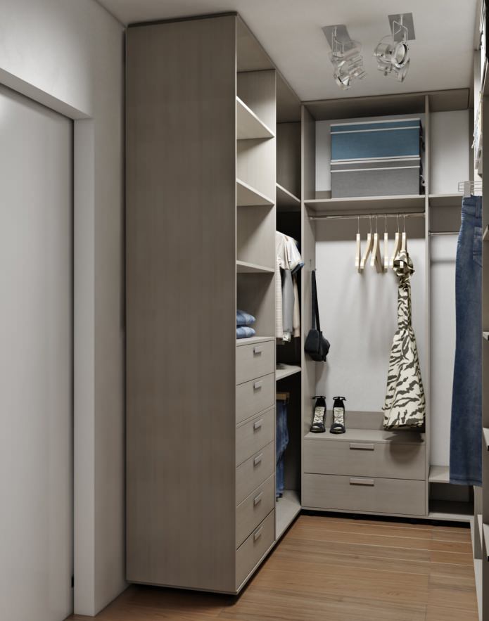 conception de dressing dans l'appartement de Khrouchtchev