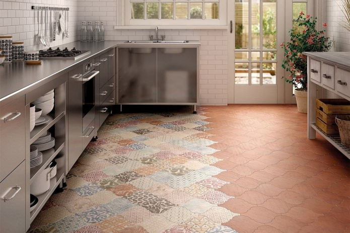 carreaux de patchwork au sol