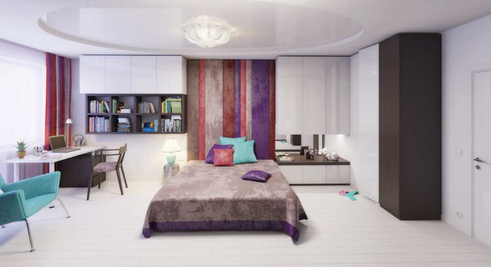 Conception de chambre pour une fille dans un style moderne