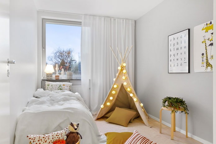 rideaux dans le style scandinave pour la pépinière