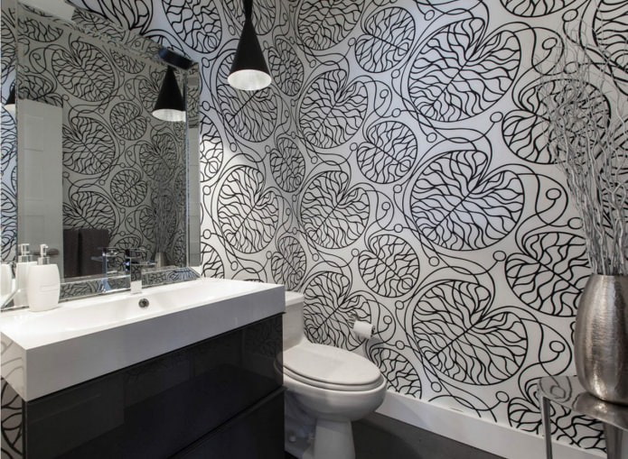 conception de toilettes en noir et blanc