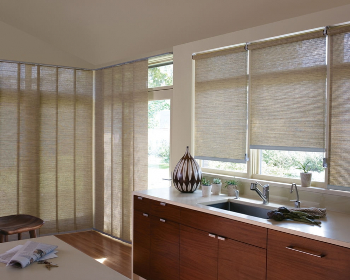 roller blind na gawa sa natural na materyales