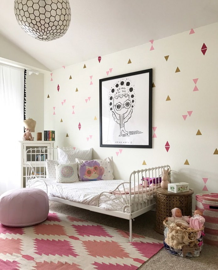 design décoratif d'une chambre pour une fille