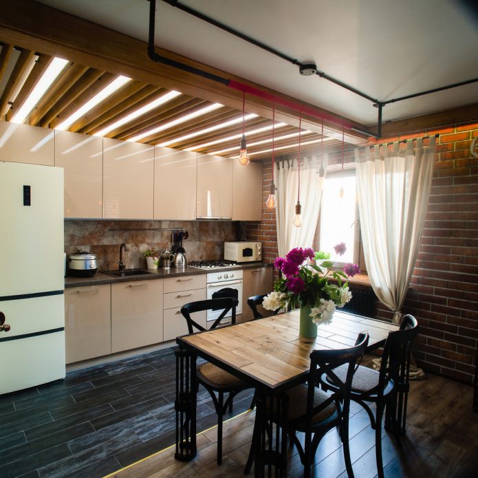 intérieur de cuisine loft