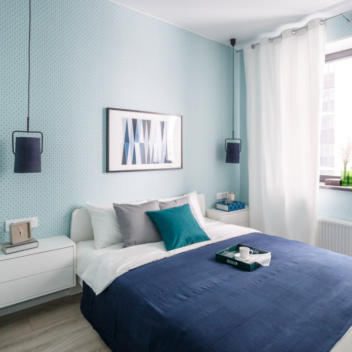 Chambre bleu clair