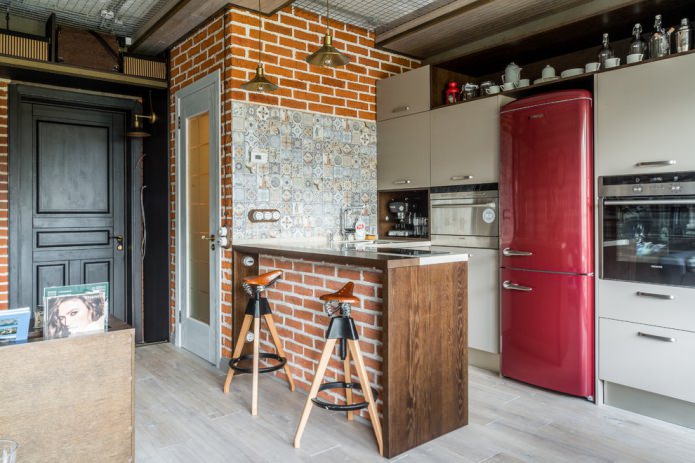 porte sombre dans un appartement de style loft