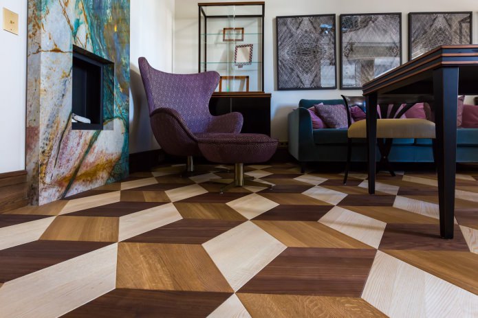 parquet multicolore