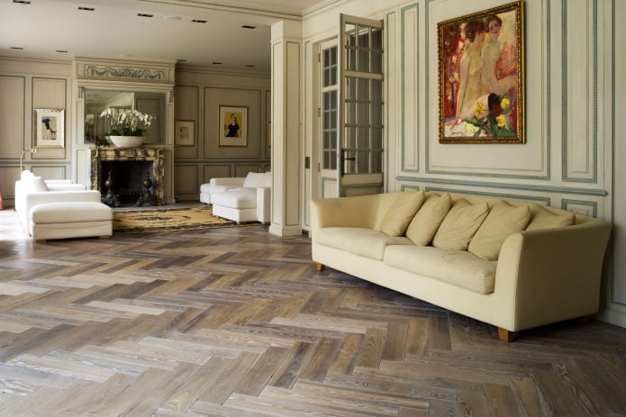 Parquet dans le salon