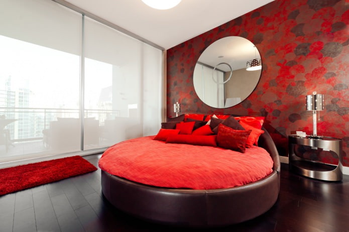 Intérieur rouge dans un style moderne