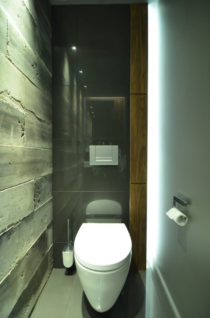 toilettes de style loft