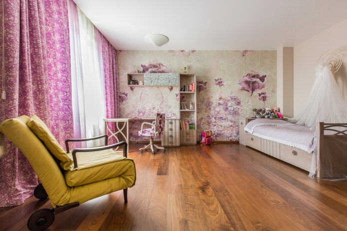 chambre pour une fille en rose