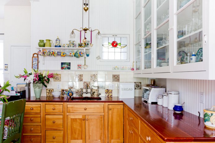 Intérieur de cuisine de style bohème