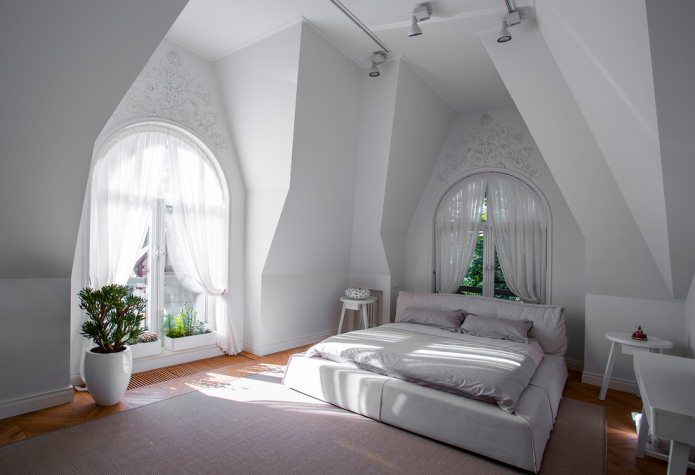 chambre contemporaine en blanc