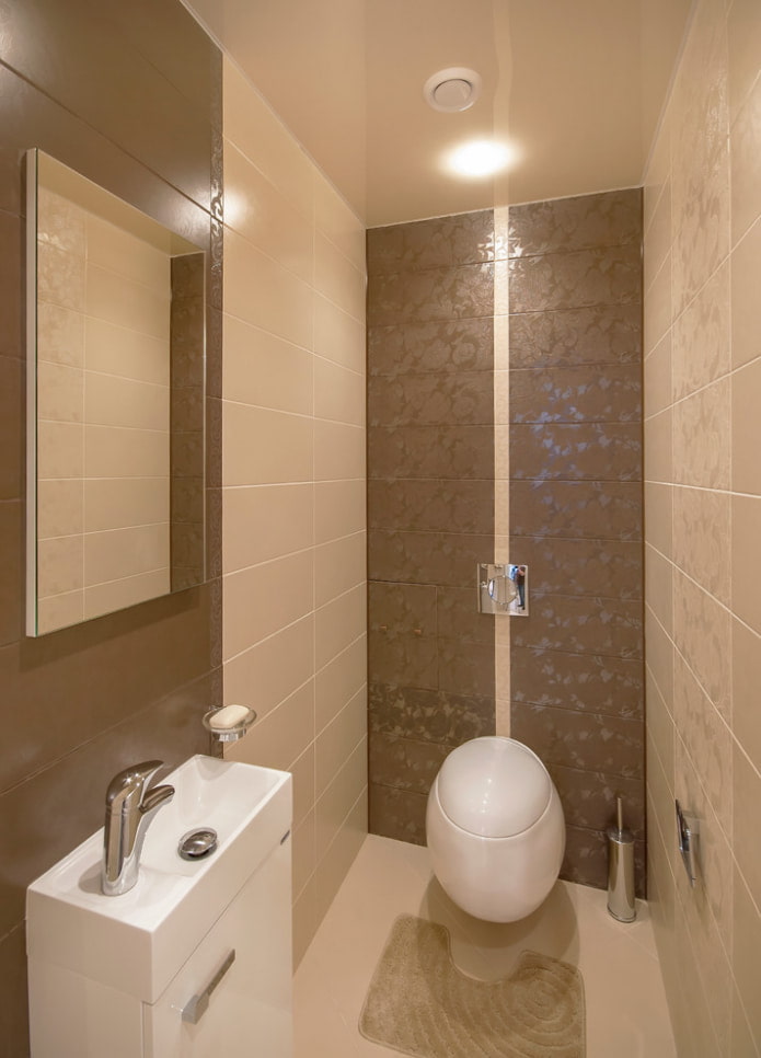 salle de bain marron-beige