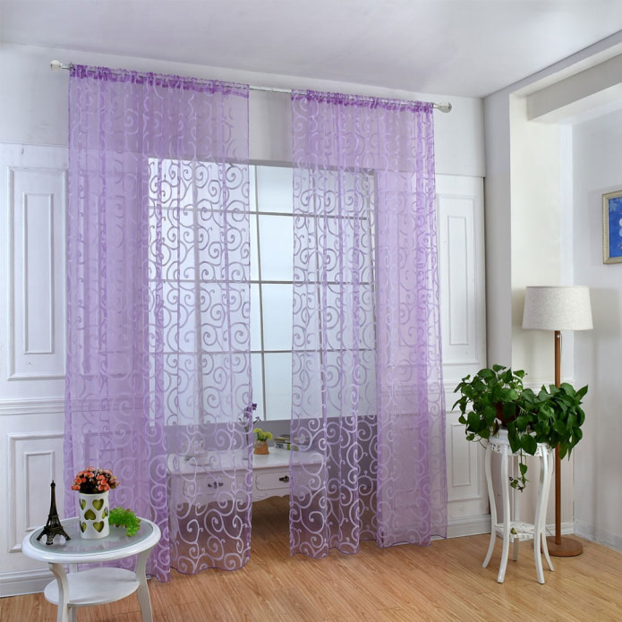 rideaux en organza