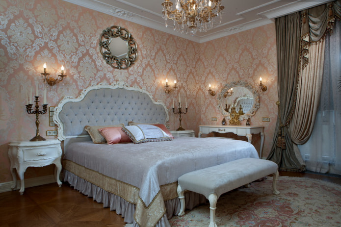 Intérieur de chambre à coucher de style victorien