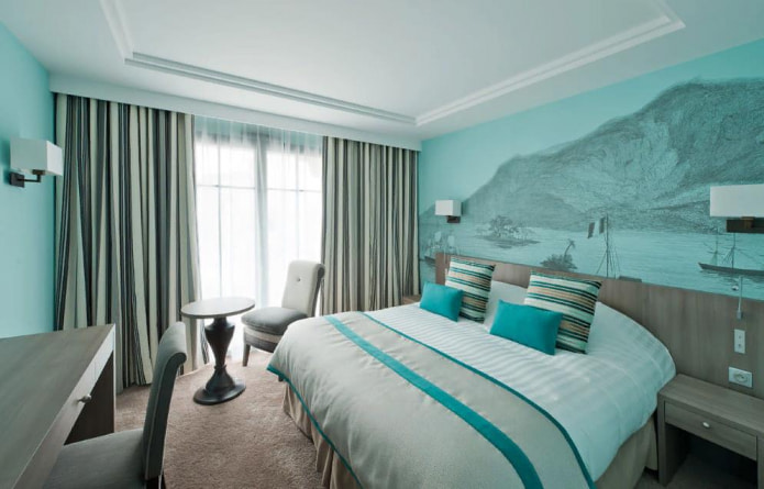 chambre turquoise