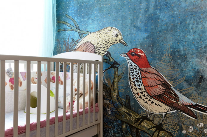 photos murales avec des oiseaux