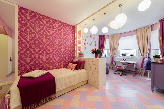 chambre d'enfant rose