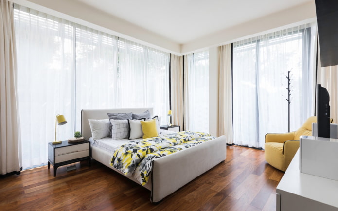 Organza blanc dans la chambre