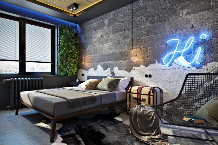 chambre de style loft