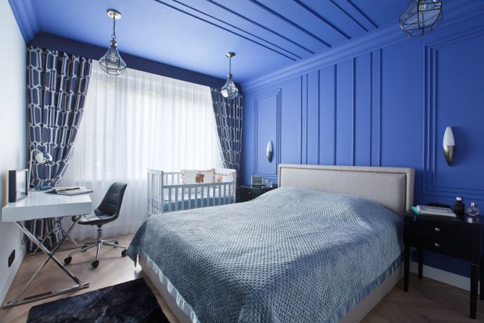 chambre en bleu