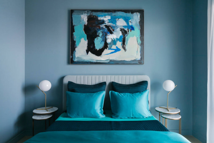 Chambre bleu turquoise