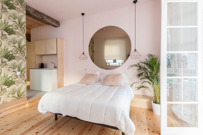 chambre compacte dans un style écologique moderne