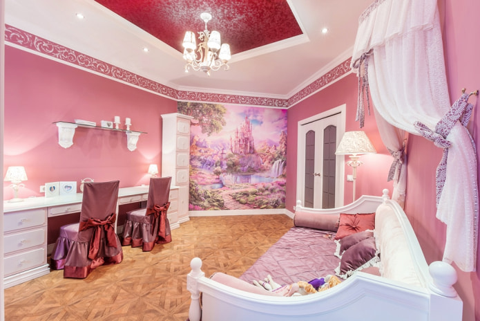 chambre d'enfant rose