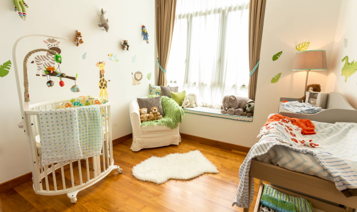 rideaux courts avec crochets à l'intérieur