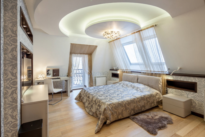 plafond en placoplâtre dans la chambre