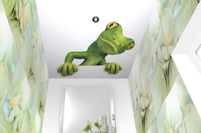 plafond avec impression photo avec une image d'un lézard