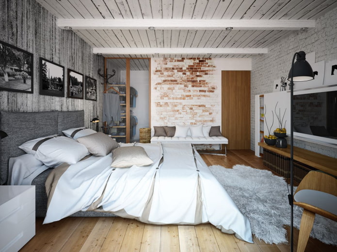 doublure de plafond de style loft