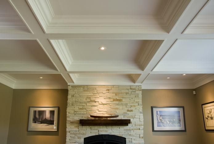 coffered konstruksyon ng plasterboard