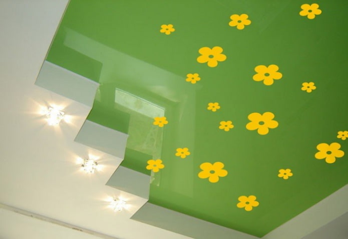 construction de plafond jaune-vert