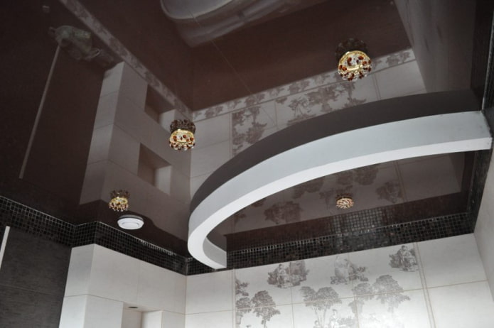 plafond brillant marron