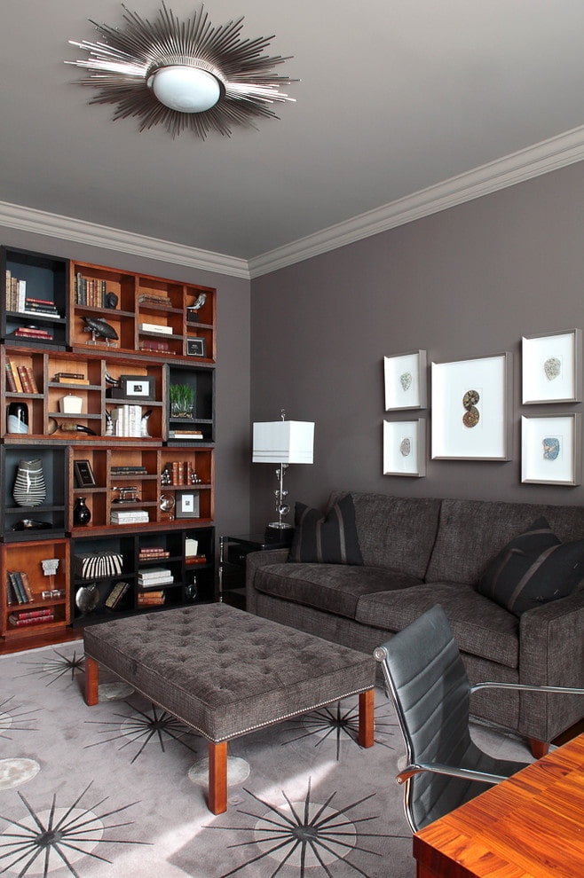 plafond gris mat dans le salon