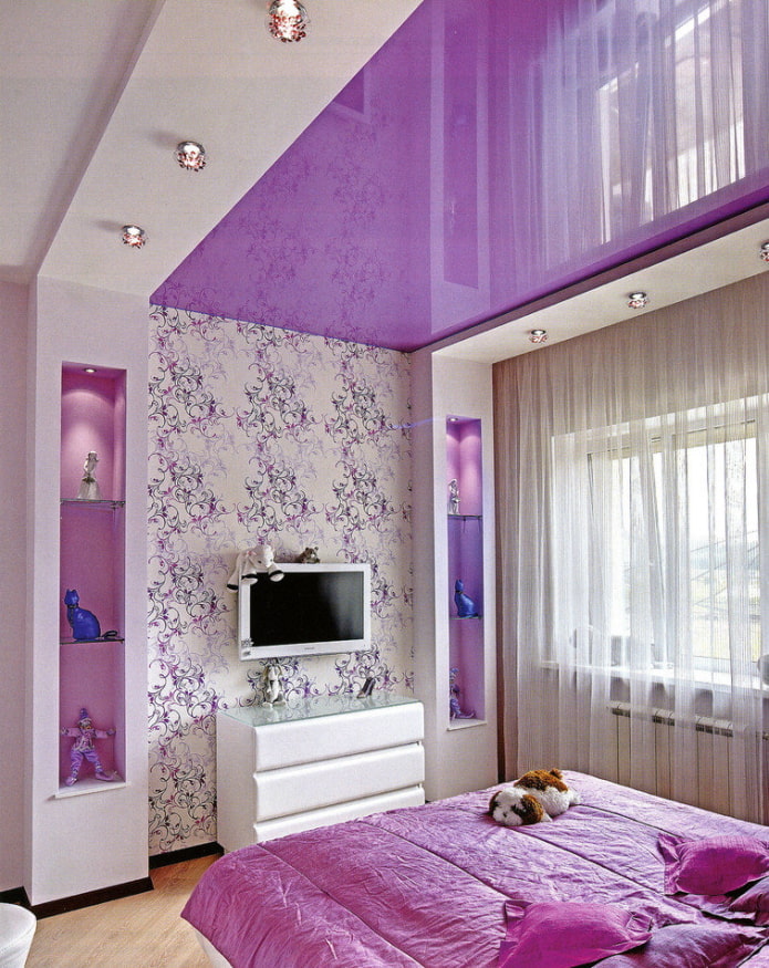 plafond lilas brillant