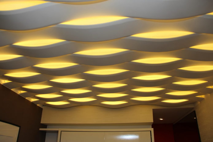 structure de plafond en forme de vague