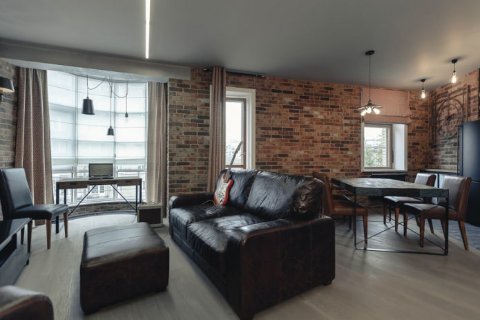 plafond dans un hall de style loft