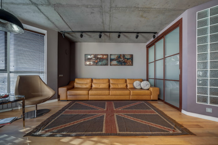 plafond dans un hall de style loft